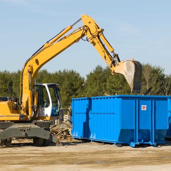 what size residential dumpster rentals are available in Otter MT